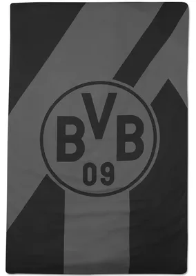 Produktbild von Borussia Dortmund BVB Bettwäsche "Borussia" grau/schwarz 135x200 cm