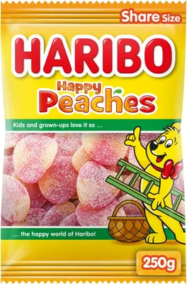 Produktbild von Haribo - Candy Haribo Peaches Bag 250gr | Tasche A 250 Gramm | 10 Stück