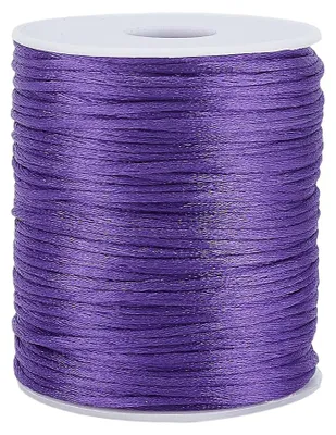 Image de Corde en macramé - 2 mm x 100 m - Corde pour travaux manuels, idéale pour la création de bijoux et autres travaux artisanaux - Couleur : violet