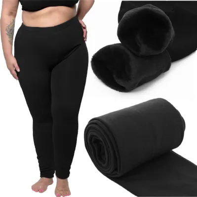 Obrázek produktu pro Dámské legíny s kožešinovou podšívkou, silné zimní kalhoty, 4XL/5XL