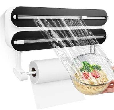 Produktbild von 3-in-1 Frischhaltefolienhalter mit Magnet für die Küche