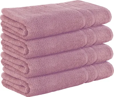 Produktbild von StickandShine 4er SET Premium Frottee Saunatuch 80x200 cm in Mauve Lila in 500g/m² aus 100% Baumwolle