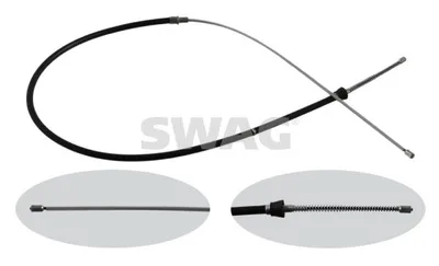 Zdjęcie produktu dla Linka hamulca postojowego SWAG TYLNA LEWA PRAWA do VW POLO 6R 6C