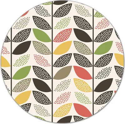 Produktbild von Glas-Herdabdeckplatte Glaskeramikkochfeld-Abdeckung Schneideplatten - 40 cm - Blatt grün und weiß