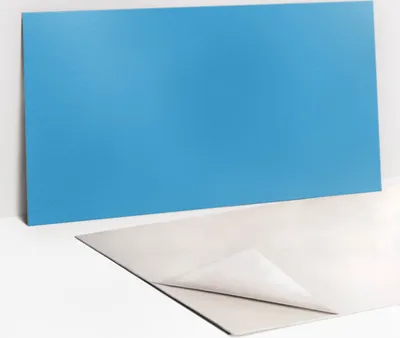 Obrázek produktu pro Ochranný Panel PVC - Samolepicí Vinylové Dlaždice na Stěnu - 100 x 50 - Modrá barva