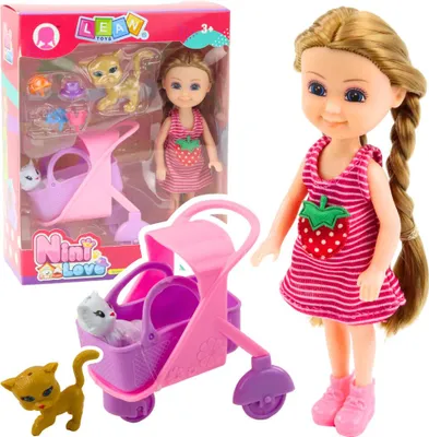 Immagine prodotto di Mini bambola con accessori rosa
