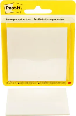 Obrázek produktu pro Post-It 600-TRSPT, Čtverec, Průhledná, 73 mm, 73 mm, 36 listy