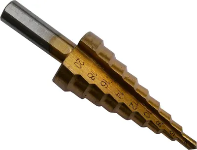Produktbild von HSS-TIN Stufenbohrer Kegelsenker Konusbohrer Schälbohrer Metallbohrer Ø 4-20 mm