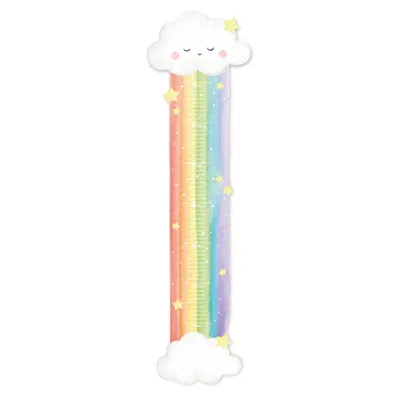 Produktbild von Wandtattoo Messlatte für Kinder – viele Motive für Mädchen & Jungen – selbstklebend & ablösbar (Regenbogen)