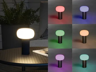 Produktbild von Konstsmide Akku-RGB-Tischleuchte Antibes  | schwarz | Indoor/Outdoor | 7826-752