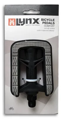 Produktbild von LYNX City Pedal Kunststoff 9 /16" Anti-Rutsch mit StVZO-Relfektoren