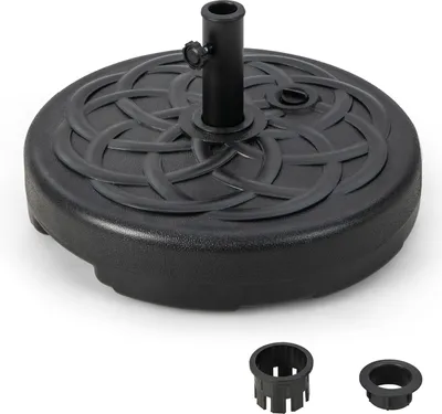 Immagine prodotto di Portaombrellone riempibile da 23 l / 39 kg, portaombrellone con maniglia per il trasporto, robusto portaombrellone a braccio per aste da 38 mm / 48 mm