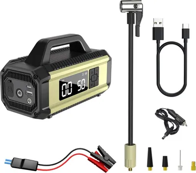 Immagine prodotto di INF Gonfiatore Portatile Pneumatici Auto con Display Digitale e Pressione Preimpostata bianco