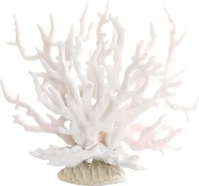 Image de Hapihom Plantes d'aquarium artificiellesReproduction en silicone Lac de corail Décoration paysagère Blanc