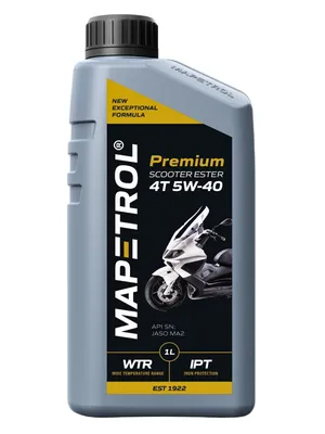 Produktbild von MAPETROL Premium Scooter Ester 4T für 5W-40 1 Liter Motoröl Motorenöl Vollsynthetisch Öl Motorradöl Motorbike