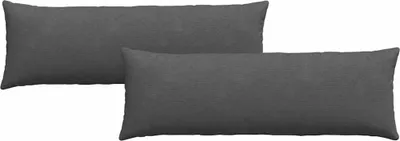 Immagine prodotto di vidaXL Cuscino per divano 2 pezzi grigio scuro 120 x 40 cm in tessuto a coste