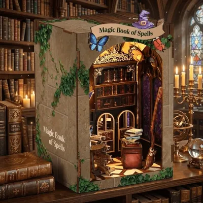Produktbild von Magic Book of Spells Diorama Zauberbuch aus Holz