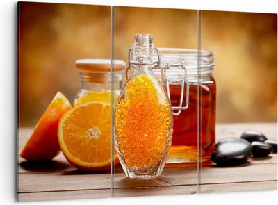 Produktbild von Bild auf Leinwand - Leinwandbild - Essen Honig Glas Vitamin - 105x70cm - Wand Bild - Wanddeko - Leinwanddruck - Bilder - Kunstdruck - Wanddekoration - Leinwand bilder - Wandkunst - CE105x70-2586