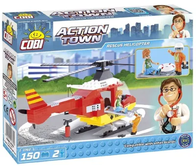 Produktbild von Cobi Action Town 1762 - Rettungshubschrauber Bausteine-Set