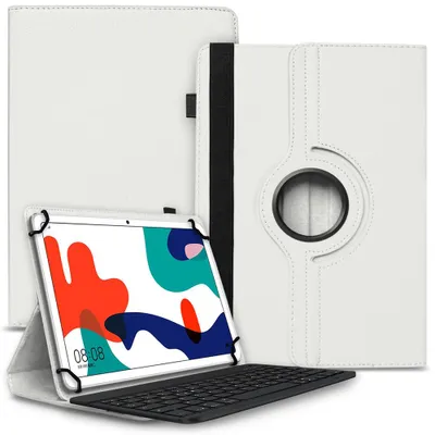 Produktbild von Tablet Tasche für Blackview Tab 90 Tastatur Hülle Case Bluetooth 360° DrehbarFarbe Uni 360 Taschen:Weiß