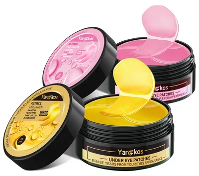 Produktbild von Set mit feuchtigkeitsspendenden Augenpads mit Kollagen und Gold