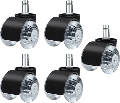 Produktbild von Set aus 5 Ersatzrollen für Schwerlast-Drehstühle, Bodenrollen, Möbelzubehör