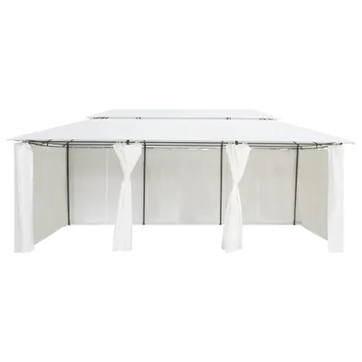 Immagine prodotto di Gazebo con Tende 600x298x270 cm Bianco 180g/m²