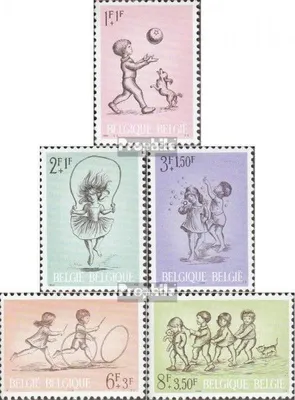 Produktbild von Briefmarken Belgien 1966 Mi 1456-1460 (kompl.Ausg.) postfrisch Kinderspiele