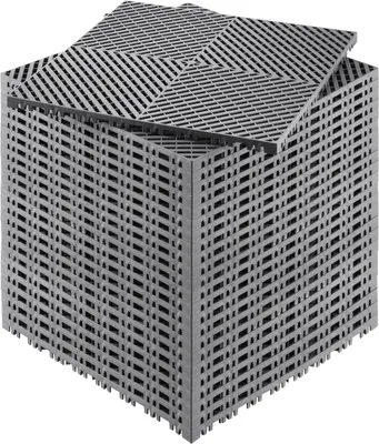 Zdjęcie produktu dla SucceBuy 24 x mata drenażowa Modułowa płytka podłogowa 415x415 mm Drenażowe płytki podłogowe i maty prysznicowe do garażu, ogrodu i na zewnątrz