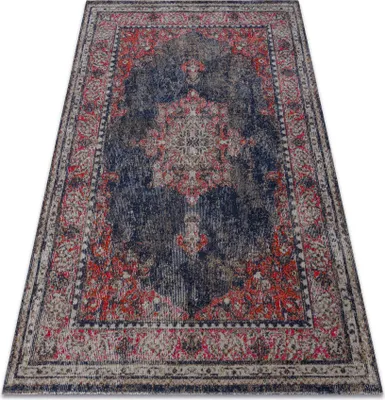 Produktbild von Modern Teppich MUNDO E0551 Ornament, Rahmen vintage Outdoor rot / schwarz Mehrfarben 80x250 cm