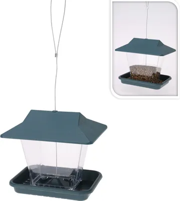 Produktbild von PROGARDEN Vogelhaus VOGELFUTTERHAUS für Getreidekörner Garten Terrasse