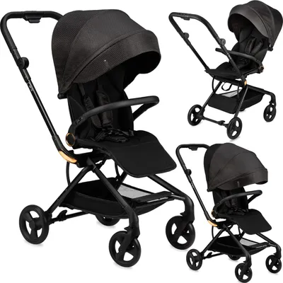 Produktbild von MoMi ADELLE Kinderwagen schwarz, leicht, wendig