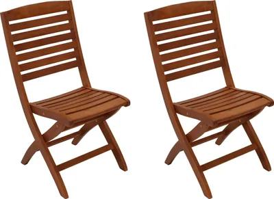 Produktbild von DEGAMO Gartenstuhl Klappstuhl Holzstuhl CAPO, Holz Eukalyptus geölt, 2 Stück