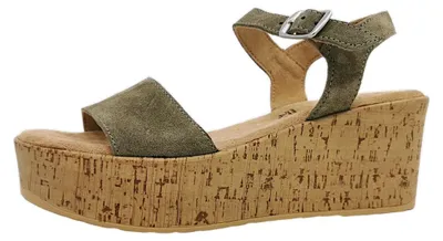 Image de Chaussures de ville pour hommes s.Oliver, sandales, couleur verte, style décontracté