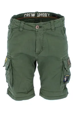 Obrázek produktu pro Alpha Industries Pánské krátké kalhoty Crew Patch, barva:zelená, šortky:W31