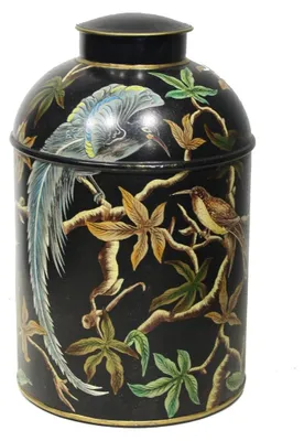 Productafbeelding van Meander theedoos, zwart, Ø22,5x37 cm