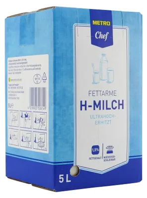 Produktbild von M.C. Fettarme haltbare Milch 1,5% Fett BIB 5L
