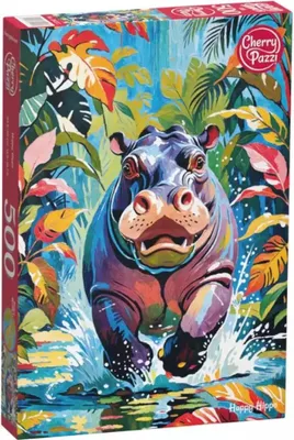 Image de Puzzle 500 pièces CherryPazzi Happy Hippo 20272