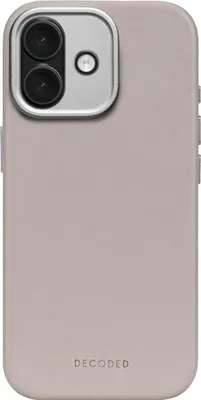 Produktbild von DECODED Lederhülle für iPhone 17, Premium ECCO Leder, MagSafe Kompatibel, Kameraring Geschützt, Glastaste, Kratzfest, Metalltast, Beige