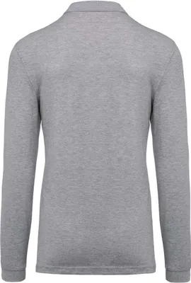 Produktbild von Kariban Herren Polo-Shirt Langarmshirt Poloshirt Langarm Hemd Longsleeve, Größe:3XL, Farbe:Oxford Grey