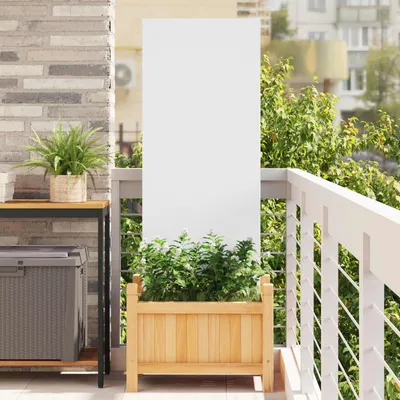 Image de vidaXL Toile pare-vue jardin blanc 50 x 140 cm