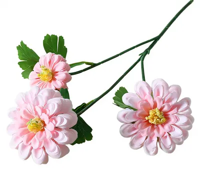Produktbild von Künstlicher Chrysanthemen-Blumenstrauß mit langem Stiel, realistische künstliche Ringelblumen, für Vase, Tischdekoration, Heimdekoration, Hochzeit, Party, Gartendekoration
