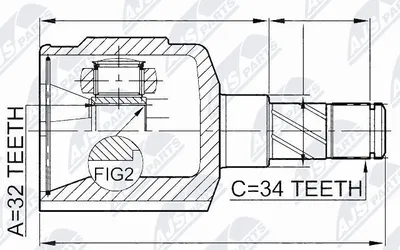 Produktbild von NTY Gelenksatz Antriebswelle Vorne Links für CHEVROLET Epica KL1 NPW-DW-014
