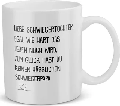 Produktbild von 22Feels Schwiegertochter Geschenk von Schwiegerpapa Braut Hochzeit Tasse Frauen Geburtstag Muttertag Weihnachten Haferl Kaffeetasse Geschenkidee