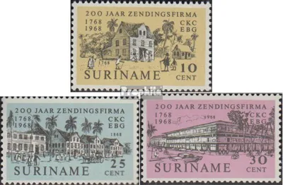 Produktbild von Briefmarken Suriname 1968 Mi 542-544 (kompl.Ausg.) postfrisch 200 J. Missionsfirma C.