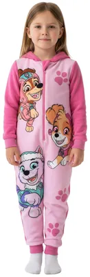 Produktbild von Paw Patrol Jumpsuit für Mädchen - Skye, Everest & Zuma Overall Kinder Pyjama Schlafanzug Rosa/Pink 98-104
