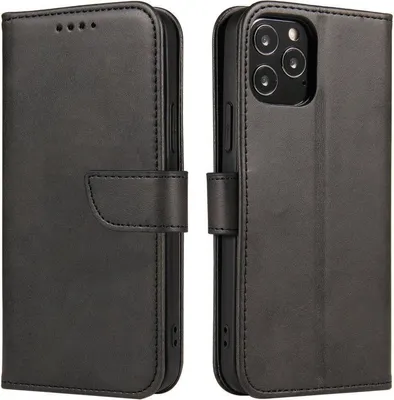 Produktbild von Premium Magnet Case Buch Tasche Schutzhülle aufklappbare Hülle Standfunktion Zubehör kompatibel mit OnePlus Ace Schwarz