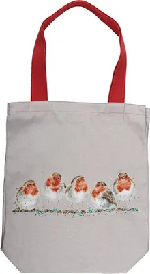 Produktbild von Canvas Einkaufstasche- Rotkehlchen