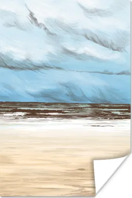 Produktbild von MuchoWow® Poster Himmel - Strand - Meer 40x60 cm - Plakate für die Wand - Poster Babyzimmer