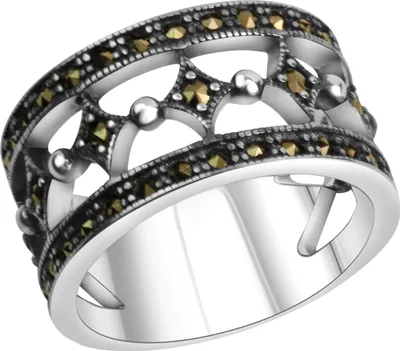 Produktbild von Zeeme Gemstones Ring 925/- Sterling Silber schwarz 054 (17,2) Markasit schwarz 360271745